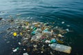Polluted Waterway Filled With Trash Royalty Free Stock Photo