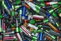 Pollution from batteries Royalty Free Stock Photo