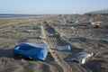 Pollution at beach in Oman Royalty Free Stock Photo