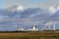 Pollution from a coal-fired power plant Royalty Free Stock Photo