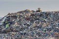 Pollution concept. Garbage pile in trash dump or landfill Royalty Free Stock Photo