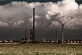 Pollution concept - industrial toxic refinery Royalty Free Stock Photo