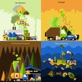 Pollution Design Set Royalty Free Stock Photo