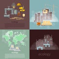 Pollution ecology concept