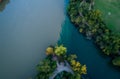 Pollution Flood waters mixing with Clean Spring Water Royalty Free Stock Photo