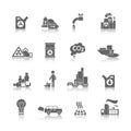 Pollution Icons Set Royalty Free Stock Photo