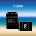Pollution infographics design Royalty Free Stock Photo