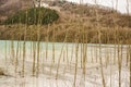 Pollution lake, Geamana , Romania Royalty Free Stock Photo