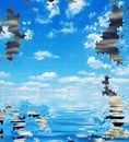 Pollution, puzzle, environmental concept,