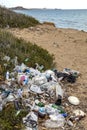 Pollution - Rubbish dumped on a beach - Cyprus Royalty Free Stock Photo