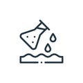 pollution vector icon. pollution editable stroke. pollution linear symbol for use on web and mobile apps, logo, print media. Thin Royalty Free Stock Photo