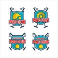 Polo Club championship design logos and logo tournament Royalty Free Stock Photo