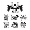 Polo Club Tournament Logos Collections and championship Royalty Free Stock Photo