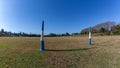 Polo Field Goals Equestrian Panoramic Landscape Royalty Free Stock Photo