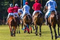 Horses Polo Players Field Game Abstract Action