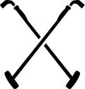 Polo Mallets vector Royalty Free Stock Photo