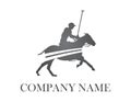 Polo player logo on white background Royalty Free Stock Photo