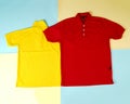 Polo shirt design  template and mockup for print. Royalty Free Stock Photo