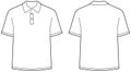 Polo shirt - front and back view isolated