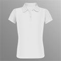 Polo Shirt Mockup. White Vector Isolated Template Royalty Free Stock Photo