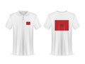 Polo shirt with Morocco flag