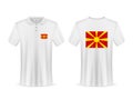 Polo shirt with North Macedonia flag Royalty Free Stock Photo