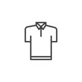 Polo shirt outline icon