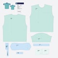 Polo Shirt sewing pattern with V-neck and cuffs