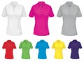 Polo Shirt Template for Woman in Many Color Royalty Free Stock Photo