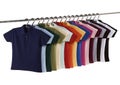 Polo-Shirts on Hangingrail Royalty Free Stock Photo