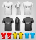 Polo shirts with sample text space. Vector. Royalty Free Stock Photo