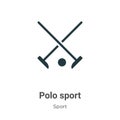 Polo sport vector icon on white background. Flat vector polo sport icon symbol sign from modern sport collection for mobile