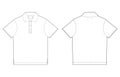 Polo t-shirt design template. Front and back