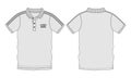 Polo t shirt flat sketch vector illustration template