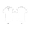 Polo t shirt technical drawing 