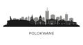Polokwane Skyline Silhouette Vector Royalty Free Stock Photo