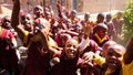 African Primary School Children on their lunch break Royalty Free Stock Photo