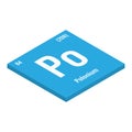 Polonium, Po, periodic table element