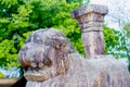 Polonnaruwa Ancient Granite Columns Royalty Free Stock Photo