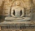 Polonnaruwa ruin, Buddha sculpture at Gal Vihara, Sri Lanka Royalty Free Stock Photo