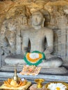 Polonnaruwa ruin, Buddha sculpture at Gal Vihara, Sri Lanka Royalty Free Stock Photo