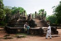 The Polonnaruwa Vatadage - ancient Buddhist structure. Unesco ancient city of Polonnaruwa, Sri Lanka