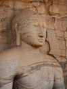 Polonnaruwa, Sri Lanka. Close-up shot Gal Vihara Buddhist statue