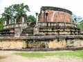 Polonnaruwa, Sri Lanka. The ruins of an ancient temple Royalty Free Stock Photo
