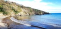 Polridmouth Beach is set in an attractive, sheltered cove to the east of Gribbin Head , Cornwall Royalty Free Stock Photo