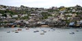 Polruan Village and the River Fowey Cornwall Royalty Free Stock Photo