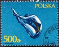 POLSKA -CIRCA 1990: Old polska stamp sport games.