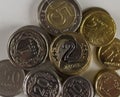 Zlote. Zlotowki. Polish curency. coins. Royalty Free Stock Photo