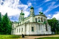 Old Sampson Church in the memorial complex Poltava Battle Field. Orthodox Christian church at the site of the victory of Peter the