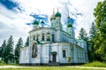 Old Sampson Church in the memorial complex Poltava Battle Field. Orthodox Christian church at the site of the victory of Peter the